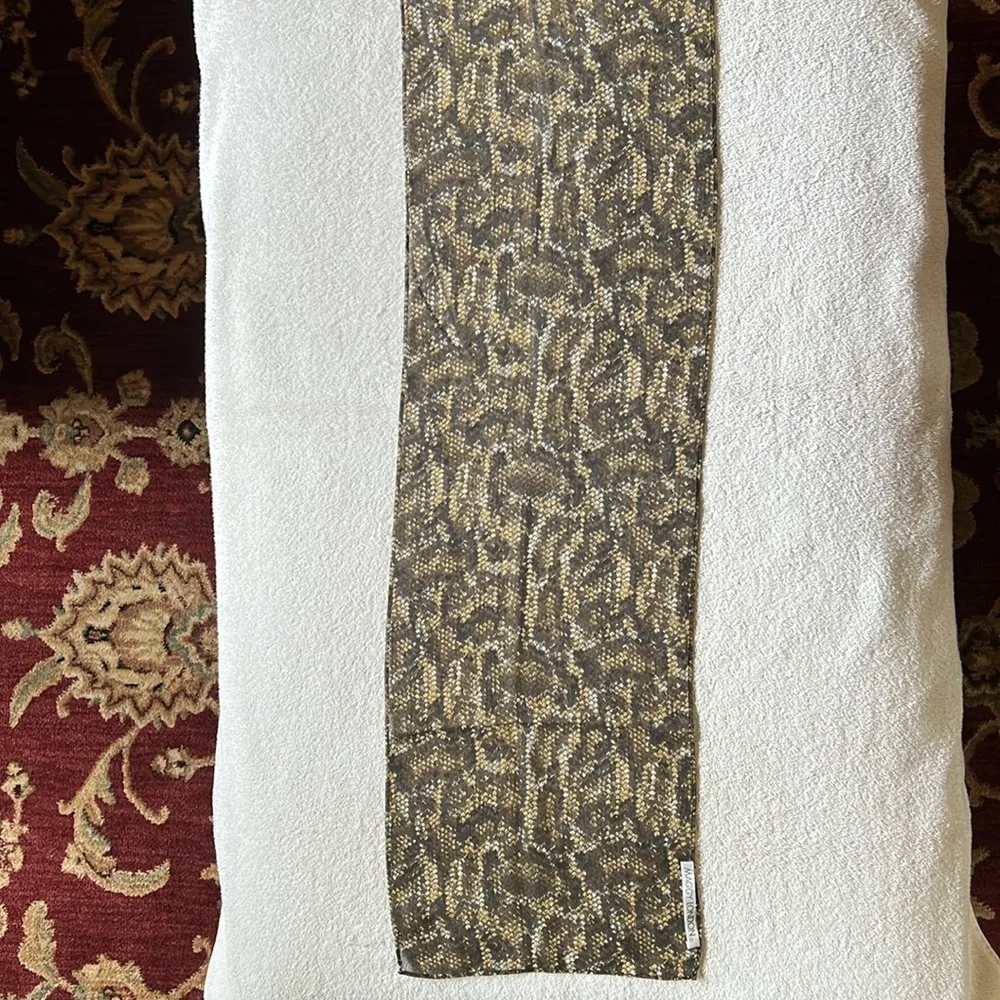 Maggy London Brown and Tan Snake Print Scarf - Picture 8 of 11